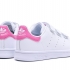 Детские спортивные кроссовки Adidas STAN SMITH бело розовые