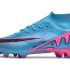 Футбольные бутсы Nike Air Zoom Mercurial Superfly IX Elite FG голубые