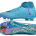 Детские футбольные бутсы Nike Phantom Luna Elite FG голубые