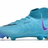 Детские футбольные бутсы Nike Phantom Luna Elite FG голубые