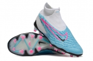 Футбольные бутсы Nike Phantom GX Elite FG голубые с носком Футбольные бутсы Nike Phantom GX Elite FG голубые с носком
