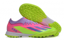 Детские футбольные бутсы (сороконожки) Adidas X CrazyFast.1 розовые