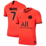 Пари Сен-Жермен футболка игровая версия JORDAN 2019/20 с нанесением игрока MBAPPE 7 гостевая