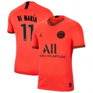 Пари Сен-Жермен футболка игровая версия JORDAN 2019/20 с нанесением игрока DI MARIA 11 гостевая
