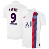 Пари Сен-Жермен футболка игровая версия 2019/20 с нанесением игрока CAVANI 9 гостевая 3 форма